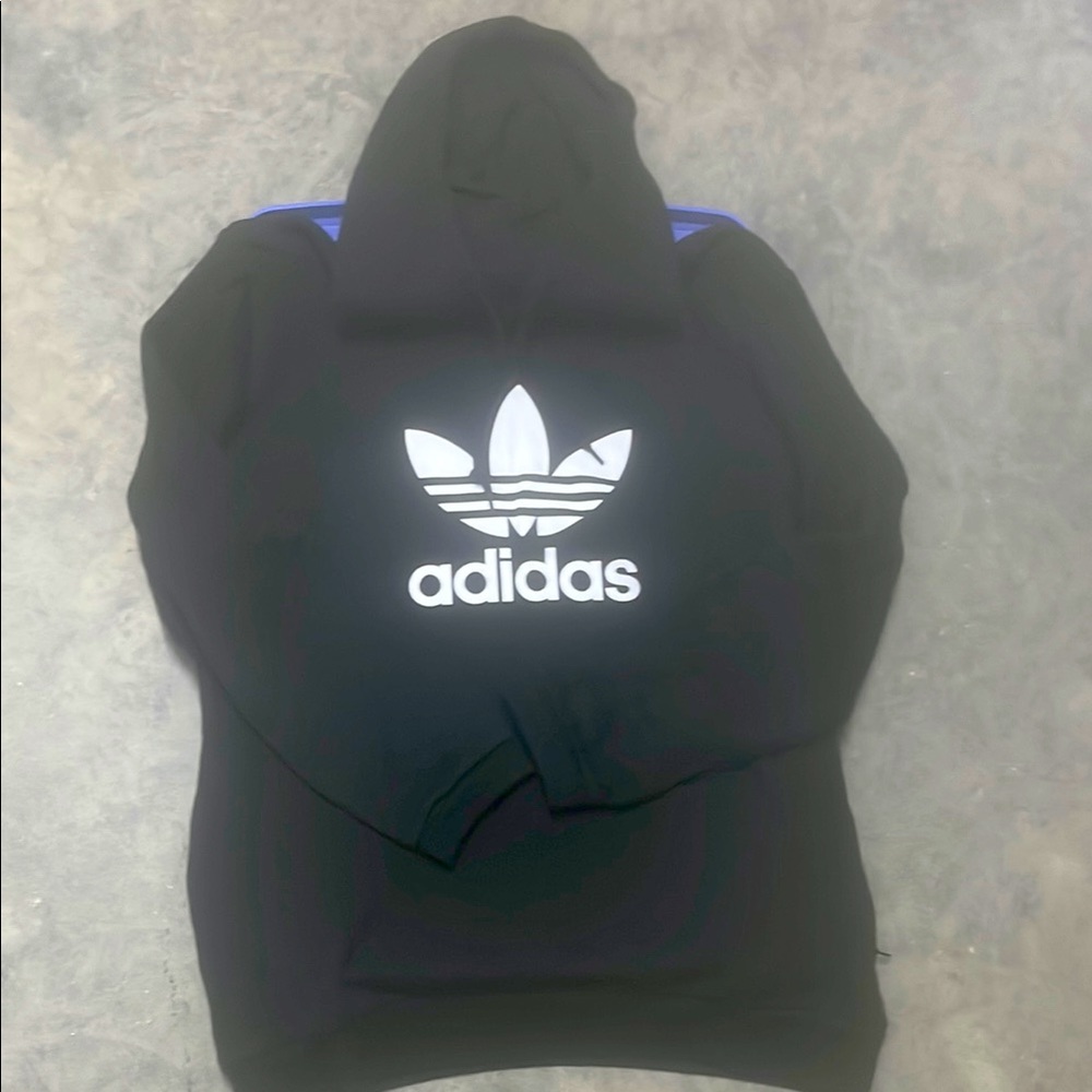 Adidas originals Black and white trefoil Hoodie for Men worn 1x
